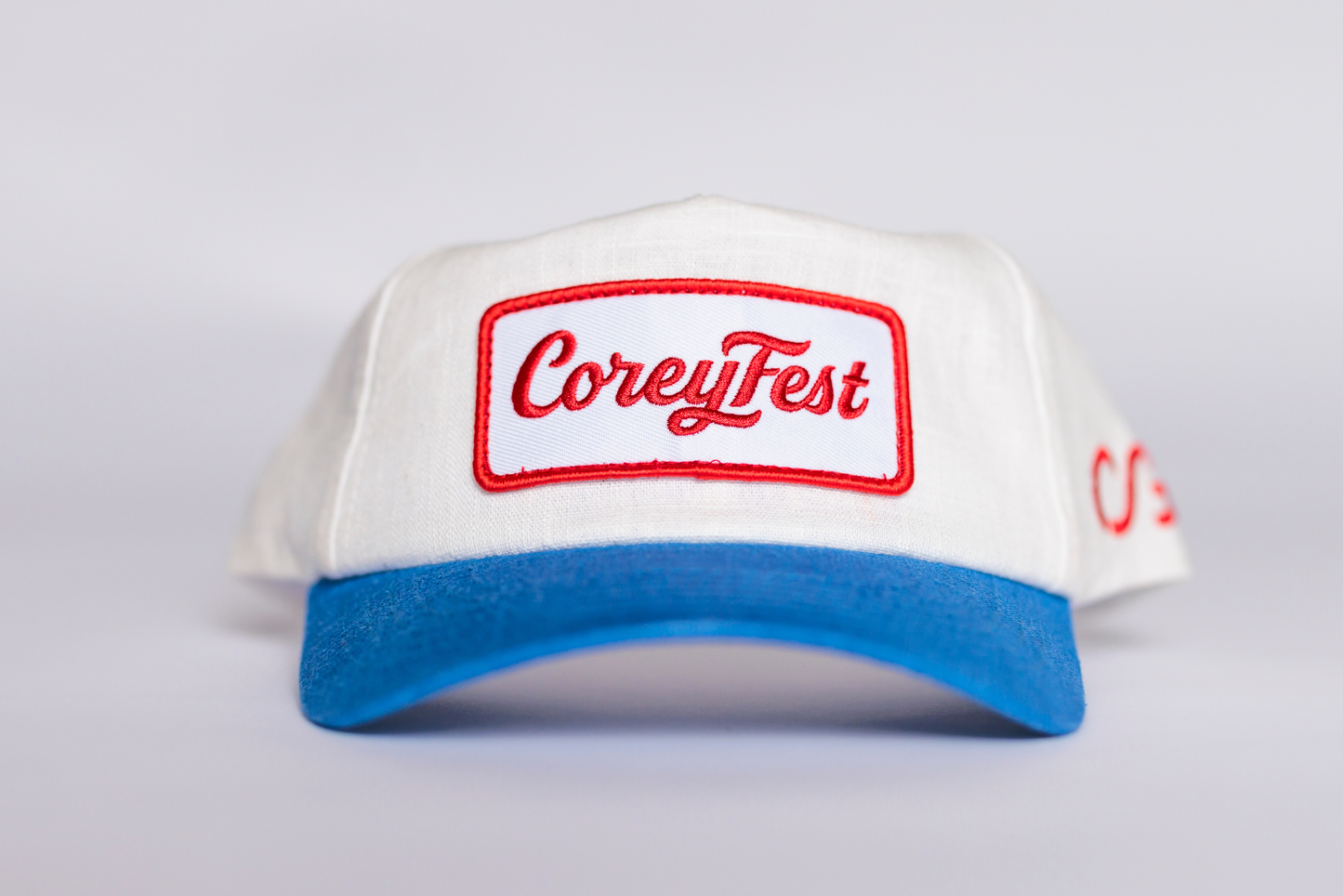 White and Blue with Coreyfest Patch