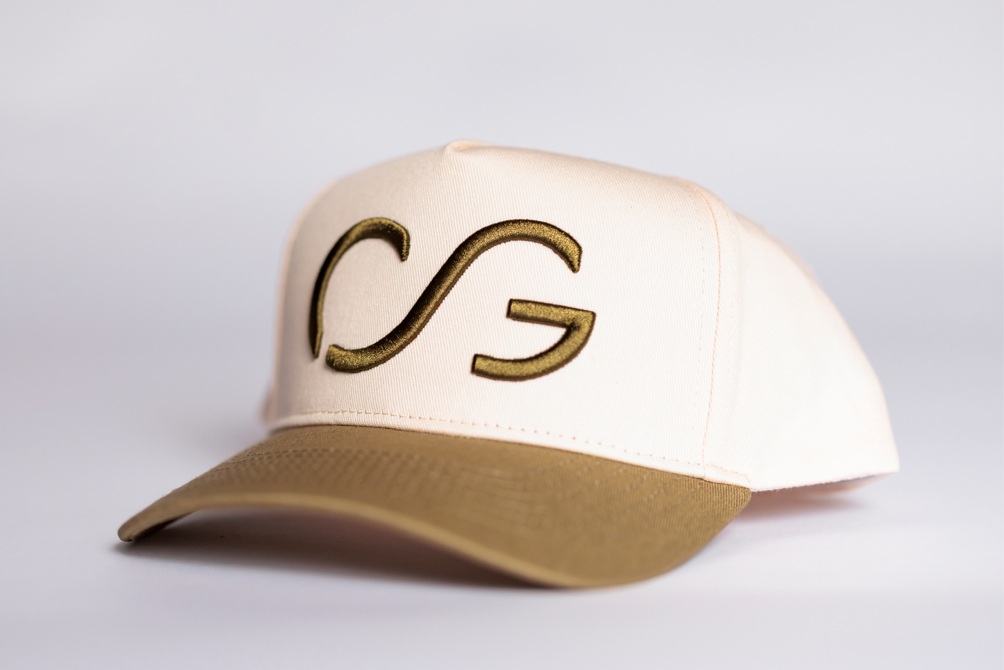 Cream with Green CG Embroidered