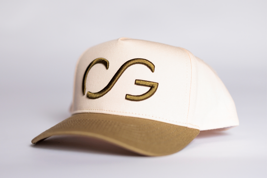 Cream with Green CG Embroidered