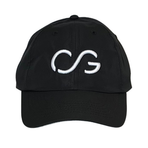 Performance hat - Black with White 3D embroidery CG