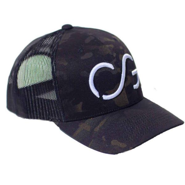 Classic Multicam Black Snapback with Black mesh and White CG