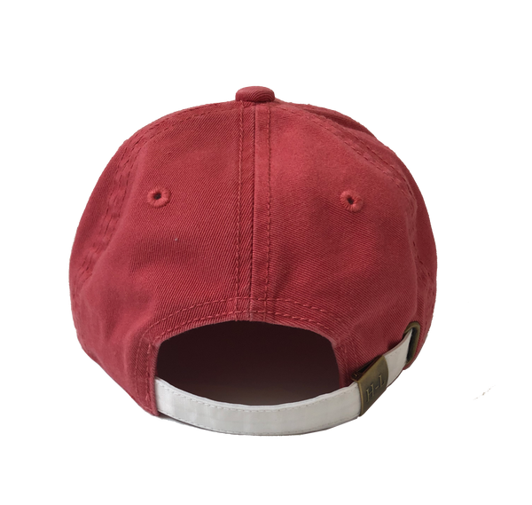 New England Red Baseball Cap with Blue Needlepoint Embroidered CG (adult sized)