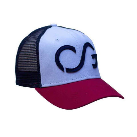 Red, white, blue Industrial Canvas Mesh Cap