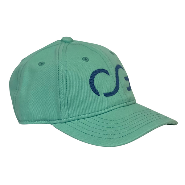 Kids-Keys Green Hat with Blue Needlepoint Embroidered CG