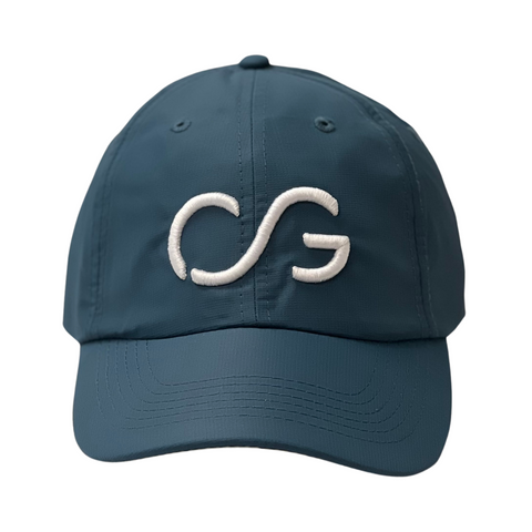 Performance hat -Petrol with White 3D embroidery CG