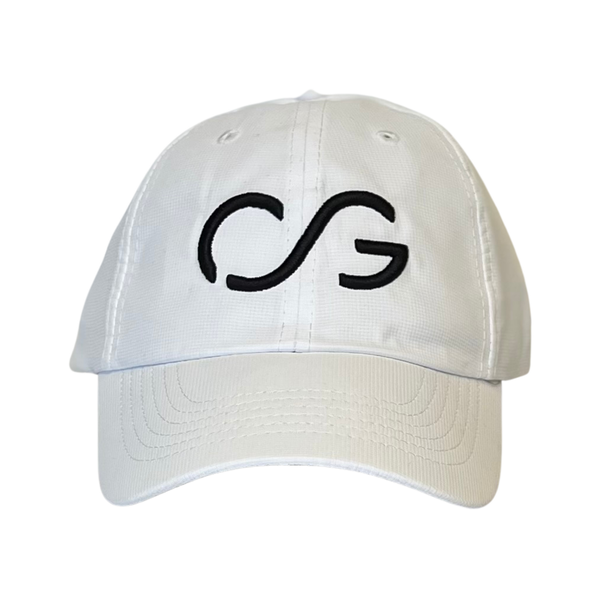 Performance hat -White with Black 3D embroidery CG